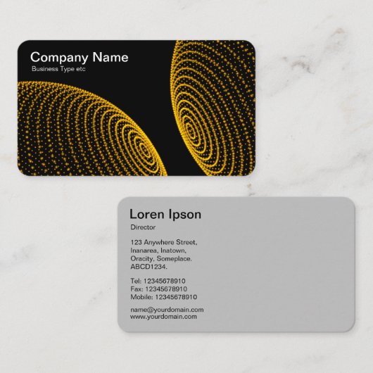 Carte De Visite Sphères interactives - Lumières ambrées (Devant / Derrière)