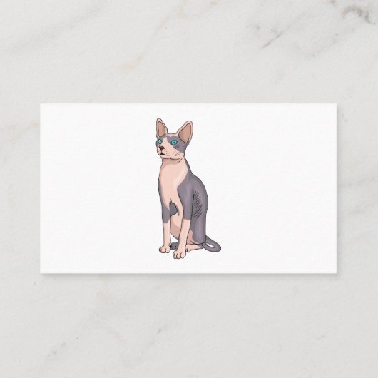 Carte De Visite Sphynx cat (Dos)