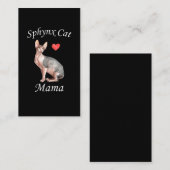 Carte De Visite Sphynx Maman Amoureux des chats Pet Mère (Devant / Derrière)
