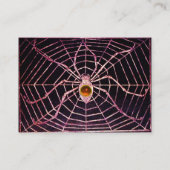 Carte De Visite SPIDER ET WEB Orange Agate Noir (Dos)