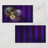 Carte De Visite Spider Steampunk sur Arrière - plan pourpre (Devant / Derrière)