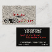 Carte de visite Spiderweb à deux côtés personnalis (Devant / Derrière)