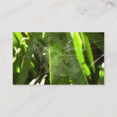 Carte De Visite Spiderweb in Tropical Leaves Nature (Dos)