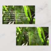 Carte De Visite Spiderweb in Tropical Leaves Nature (Devant / Derrière)