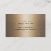 Carte De Visite Spiral Mandala Flower Turquoise & Gold Spa Salon (Dos)