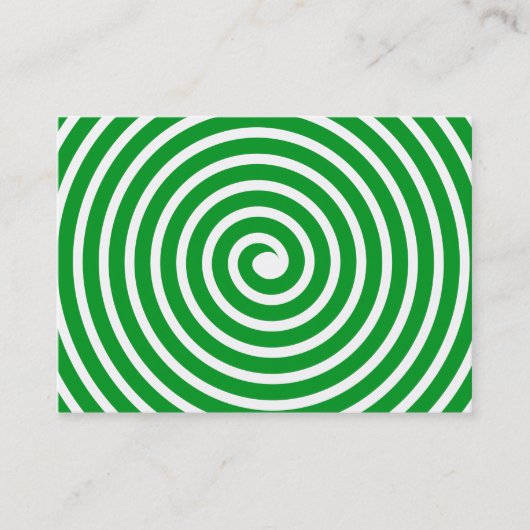 Carte De Visite Spiral Motif - Grass vert et blanc (Devant)