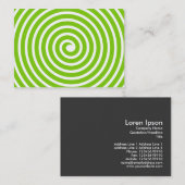 Carte De Visite Spiral Motif - Martian Vert et Blanc (Devant / Derrière)