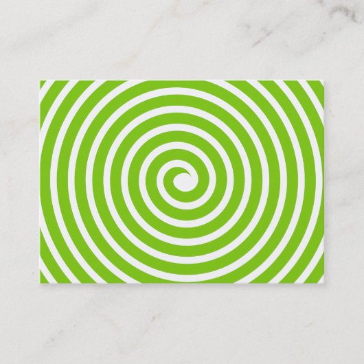 Carte De Visite Spiral Motif - Martian Vert et Blanc (Devant)