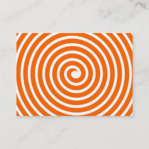 Carte De Visite Spiral Motif - Orange et blanc