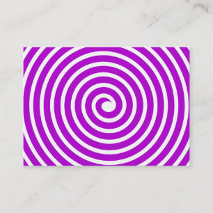 Carte De Visite Spiral Motif - Rouge et Blanc