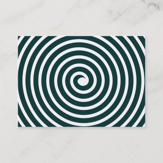Carte De Visite Spiral Motif - Vert foncé et blanc (Devant)