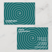 Carte De Visite Spiral - Nuances de Vert (Devant / Derrière)