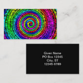 Carte de visite spirale arc-en-ciel (Devant / Derrière)
