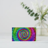 Carte de visite spirale arc-en-ciel (Debout devant)