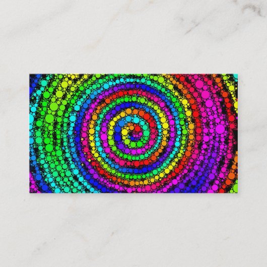 Carte de visite spirale arc-en-ciel (Devant)