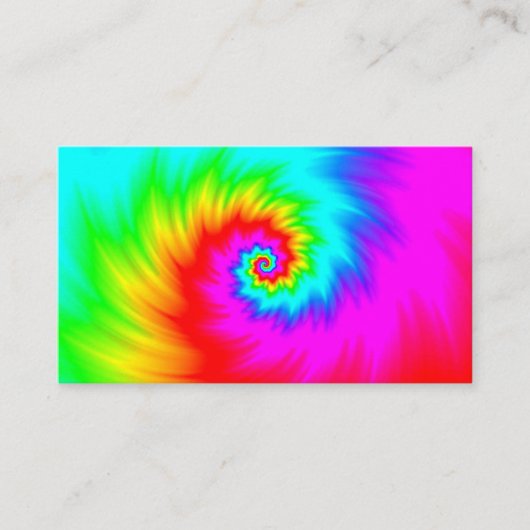 Carte De Visite Spirale arc-en-ciel déchiquetée (Devant)