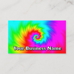 Carte De Visite Spirale Arc-en-Ciel Déchiquetée