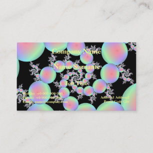 Carte De Visite Spirale de ballon rose et turquoise