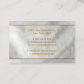 Carte De Visite Spirale d'or - Perle et or (Dos)