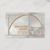 Carte De Visite Spirale d'or - Perle et or (Devant)