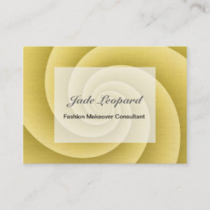 Carte De Visite Spirale en métal brossé d'or Texture d'impressio