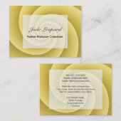 Carte De Visite Spirale en métal brossé or Texture Imprimer (Devant / Derrière)