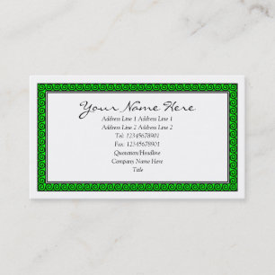 Carte De Visite Spirale encadrée - vert