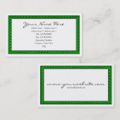 Carte De Visite Spirale encadrée - vert (Devant / Derrière)
