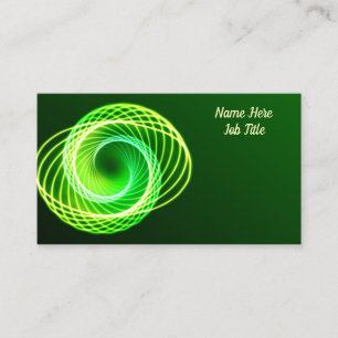 Carte De Visite Spirale verte légère personnalisable