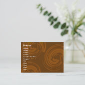 Carte De Visite Spirales au chocolat (Debout devant)