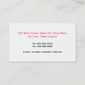 Carte De Visite Spirales colorées (Dos)