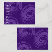 Carte De Visite Spirales pourpres - Violet (Devant / Derrière)