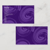 Carte De Visite Spirales pourpres - Violet (Devant / Derrière)