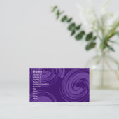 Carte De Visite Spirales pourpres - Violet (Debout devant)