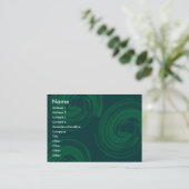 Carte De Visite Spirales vertes foncées (Debout devant)