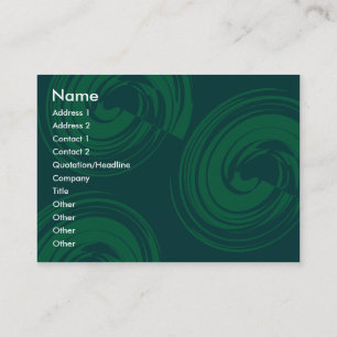 Carte De Visite Spirales vertes foncées