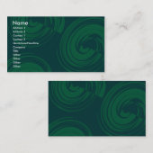 Carte De Visite Spirales vertes foncées (Devant / Derrière)