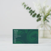 Carte De Visite Spirales vertes foncées (Debout devant)