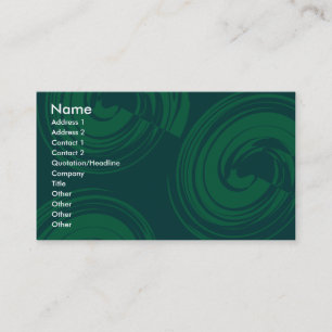Carte De Visite Spirales vertes foncées