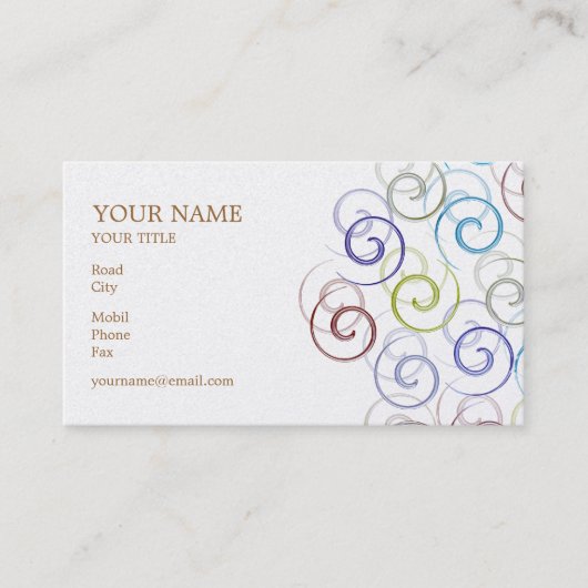 Carte de visite Spirals (Devant)