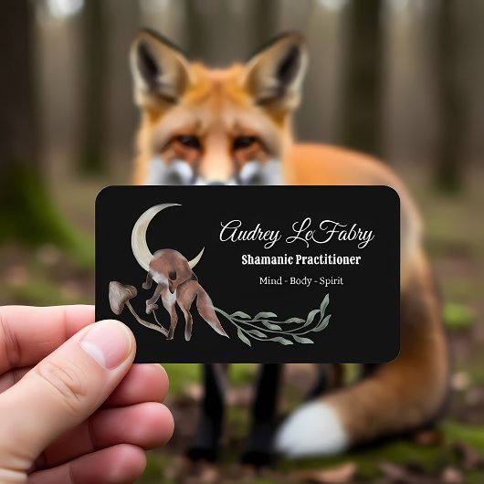 Carte De Visite Spirit Animal Fox Shamanic