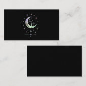Carte De Visite Spirituel Pastel Goth Moon Witchy (Devant / Derrière)