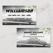 Carte De Visite Splash d'eau de ton argent professionnel moderne (Devant / Derrière)