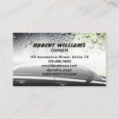Carte De Visite Splash d'eau de ton argent professionnel moderne (Dos)