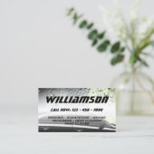 Carte De Visite Splash d'eau de ton argent professionnel moderne (Debout devant)