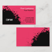 Carte De Visite Splash d'encre Abstraite (Devant / Derrière)