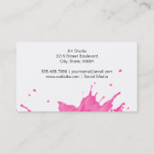 Carte De Visite Splash | Expressif (rose chaud) (Dos)