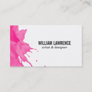 Carte De Visite Splash Expressif (rose chaud)