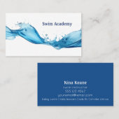 Carte De Visite Splash instructeur de natation (Devant / Derrière)