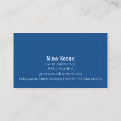 Carte De Visite Splash instructeur de natation (Dos)